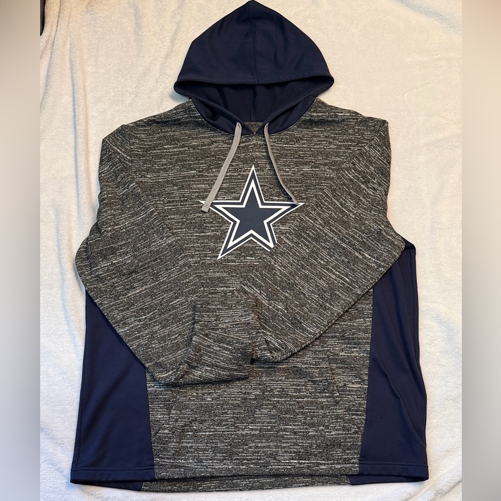 Dallas Cowboys Fanatics Sideline Football Hoodie Sweatshirt (Men's 2XLarge) Gray